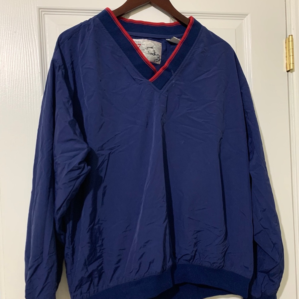 ‼️SOLD‼️ Vintage charcoal blue windbreaker